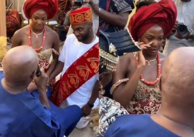 Moving moment father shed tears while blessing his daughter on her wedding day