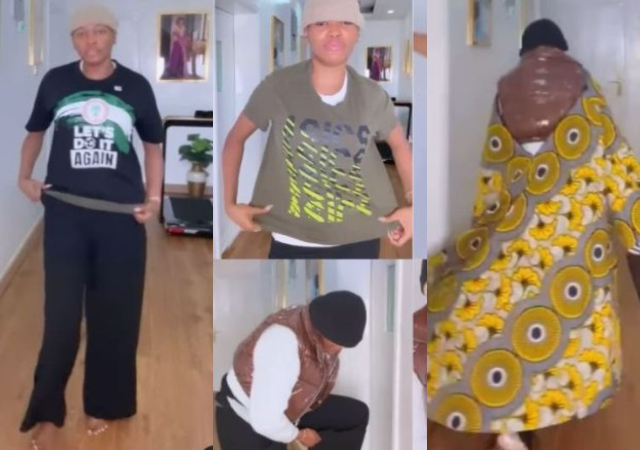 "I’m not breathing well on her behalf" - Kiekie sparks reactions as she wears 27 outfits in one spot, her final look shocks many