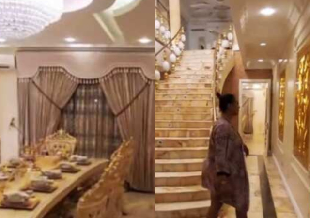 “I will never be poor”- Reactions as Nigerian lady’s huge mansion with luxurious interior design