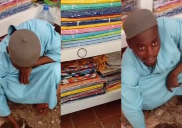 "This is so fishy, All this mami water children "- Nigerian Man Caught on Camera Digging Hole in Shop, Video Trends