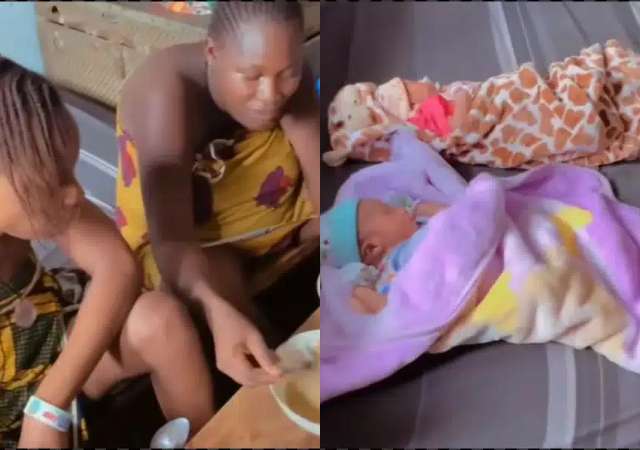 Family celebrates as two sisters welcome babies on same day