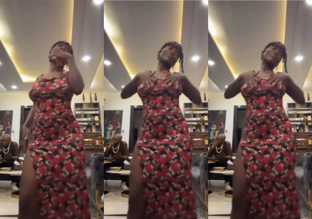 Seun Kuti's wife, Yetunde Kuti, sets tongue wagging as she dances seductively while he eats