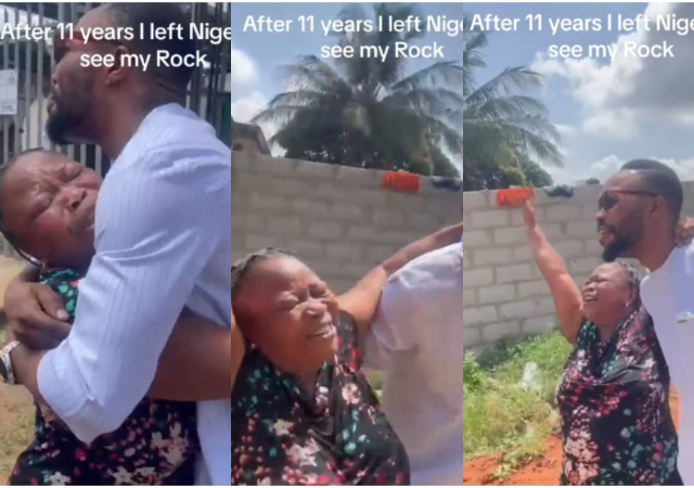 Mother overjoyed as son returns home after 11 years abroad