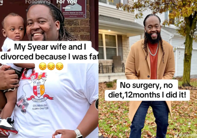 Wife regrets divorcing overweight husband as he loses weight in 12 months without surgery or diet