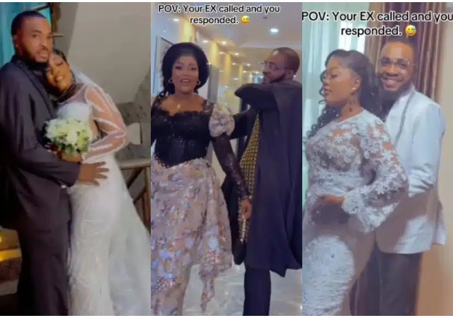 “God I no need am again ” - Lady sparks reactions as she reunites with ex-boyfriend and ends up marrying him