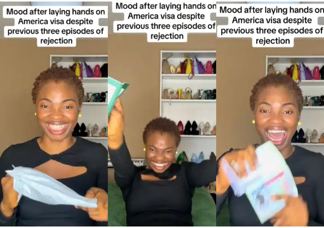 Nigerian lady overjoyed as her US visa finally gets approved after years of rejection