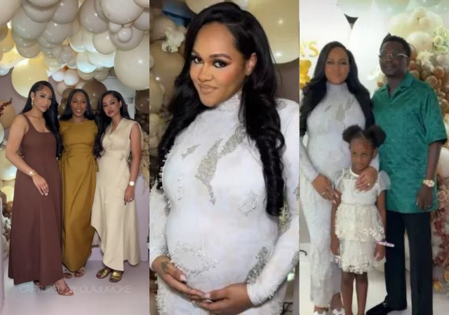"I'm blessed with the gift of amazing friendship" - Tania Omotayo reacts as friends Surprises her with a Baby Shower