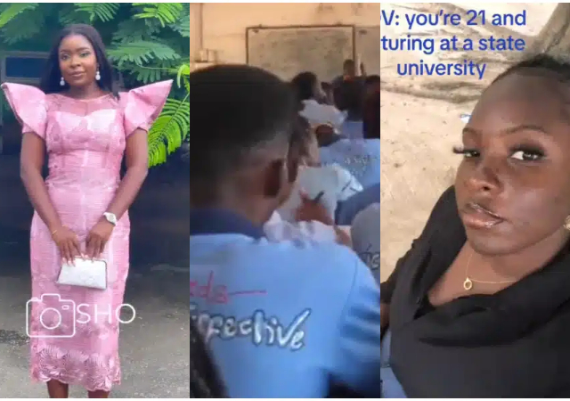 Netizens reacts to a video of a 21-year-old female lecturer teaching at a state university 