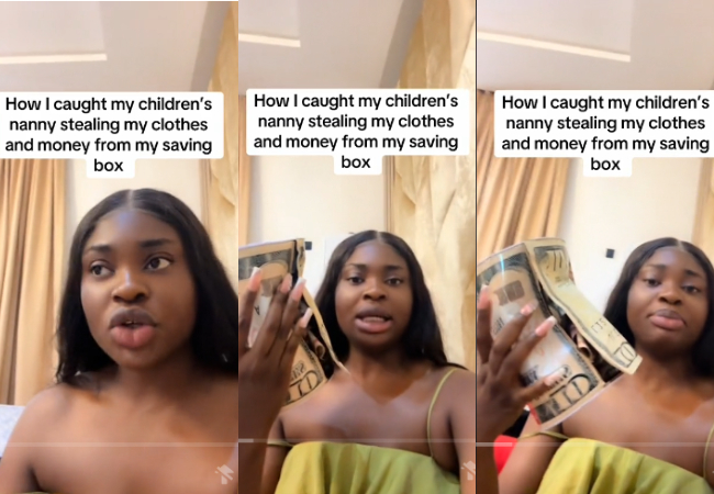 Nigerian Woman causes stir online, Exposes Nanny for stealing Money from her Savings Box