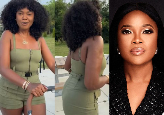 “Baddie grandma” – Actress Omoni Oboli sparks buzz as performs grandma duty 