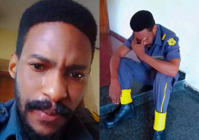 Man cries a river after fiancée dumped because he's broke and works as a security guard