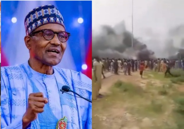 Nationwide Protest: Protesters Storm Former President Buhari’s Residence in Daura, Katsina State