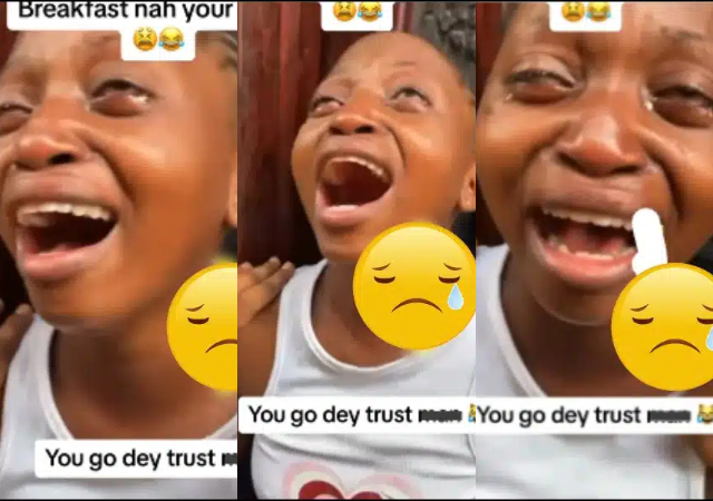 “Should we tell her" - Reactions as lady cries bitterly after being dumped by boyfriend