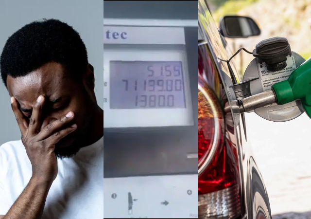 Nigerian man blows hot after spending N80K at fuel station but couldn't fill up his tank