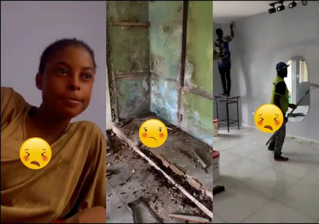 Nigerian lady in tears as caretaker serves her an eviction notice after spending 4 million naira to fix up her flat