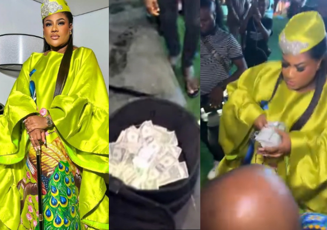 Actress Nkechi Blessing cries out after spraying all her life savings an event