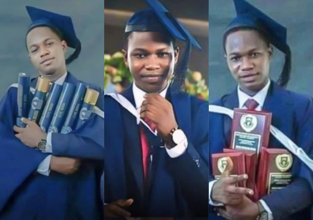 Oluwafemi Moses Lawal made headlines as he graduates with historic 4.98/5.00 first class degree in OAU, bags 22 awards 