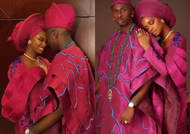 Priscilla Ojo sparks marriage rumour as she shares video of her & her Tanzanian boyfriend in Yoruba attire