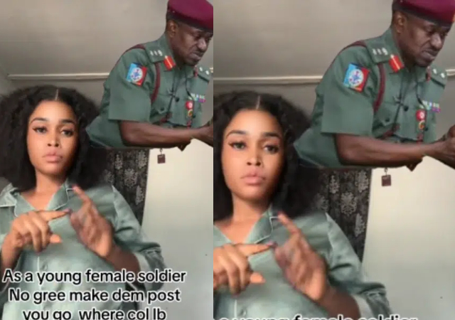 Female soldier publicly accuses her superior of being a r@pist, warns young soldiers