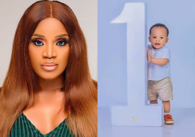 Nollywood actress, Uche Ogbodo celebrates son’s first birthday