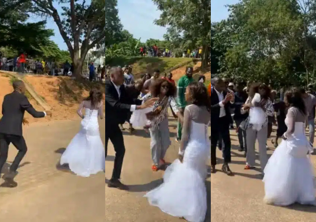 Drama unfolds as bride throws away ring after waiting four hours for her groom to show up