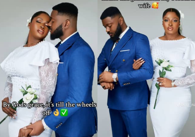 "Singles just dey confuse this year" - Reactions as man ties the knot with lady he met at nightclub