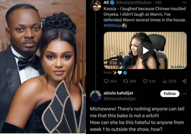 BBNaija: “I really pray the husband doesn’t win” – Fan blasts Kassia for harsh remark about Onyeka