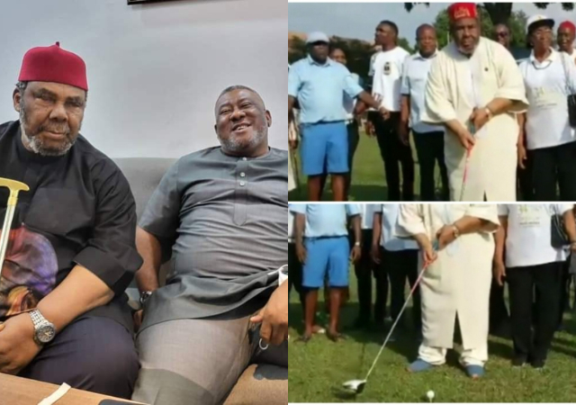 Legendary Actor Pete Edochie Tees Off at Enugu Golf Tournament, Captivating Fans and Fellow Players