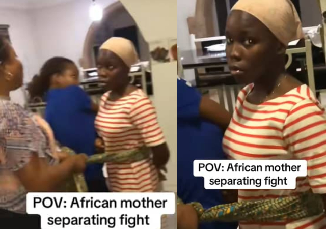 Nigerian mom ties daughters together with wrapper to resolve quarrel