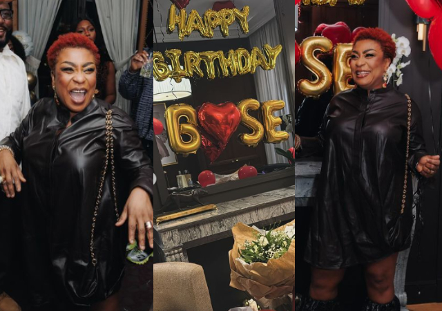 Burna Boy’s mom, Bose Ogulu gets beautiful surprise birthday party