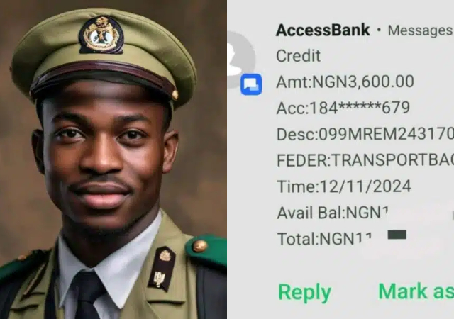 NYSC member rants as FG pays ₦3,600 for transport allowance