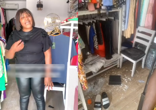 "This is Wrong" - Actress Uche Ogbodo cries out, accuses Policemen of cover-up after her shop was Burgled