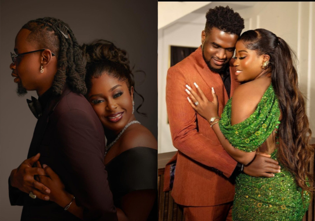 “Abi na fake wedding I do” – Yhemolee admires Veekee James & husband