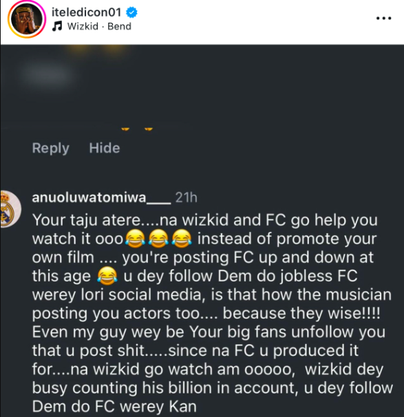 Itele Faces Fan Backlash Over Wizkid Support, Calls for Unity in Music Appreciation