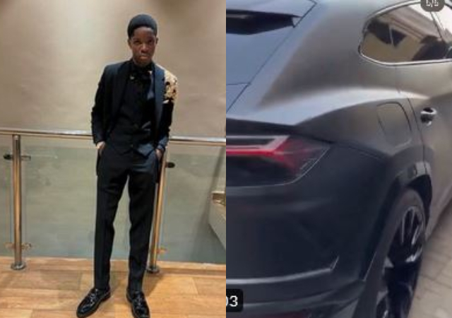 Singer Wizkid’s Son, Boluwatife Arrives School Prom In A Lamborghini