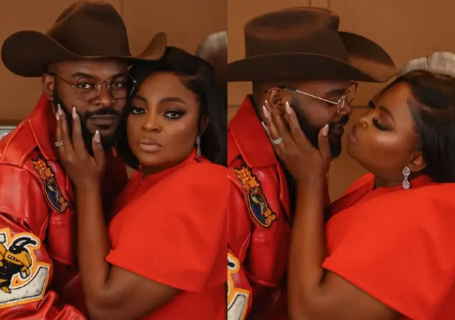 “You people wanna scatter the net” - Fans reacts to loved-up photos of Funke Akindele and Falz