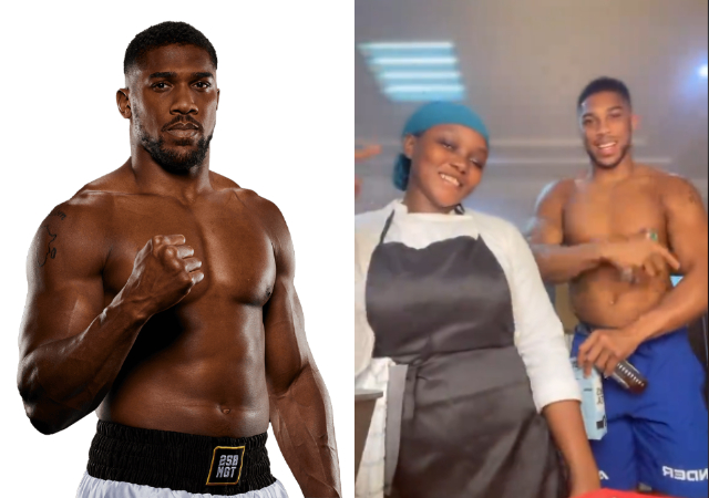 Anthony Joshua vibes with private chef in the kitchen, video goes viral