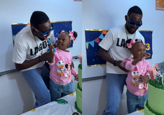 AY Makun Surprises Daughter With Cake In School To Celebrate Her 3rd Birthday