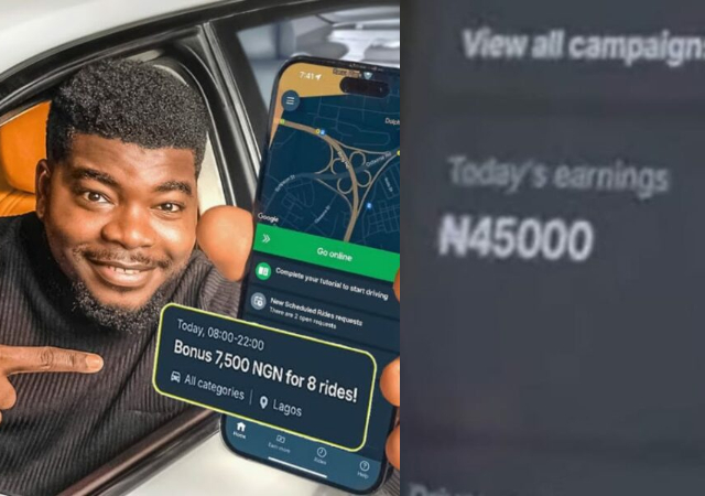 "How I earned ₦40,500 in 3 hours in my first 24hrs as a Bolt driver" - Influencer shares