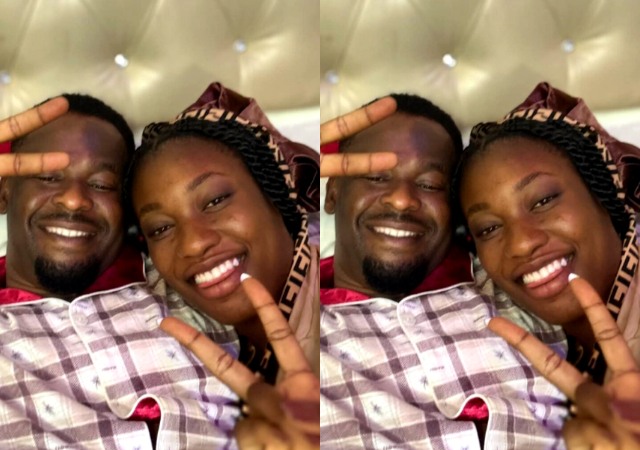 Actress Ifedi Sharon shares bedroom photo with Zubby Michael, fans reacts