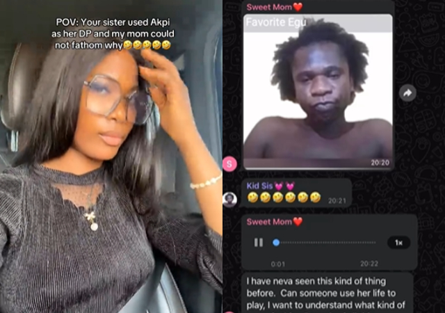 Nigerian mom scolds daughter for using Speed Darlington's picture as her WhatsApp DP