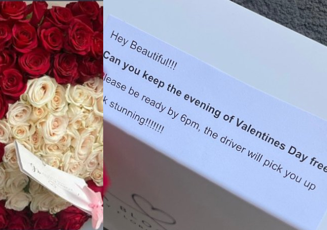 "The driver will pick you up" - Man sets Valentine’s Day plans by making a booking in early January