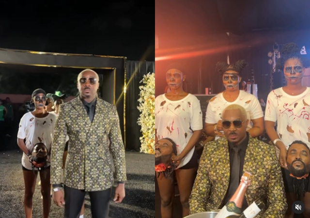 Socialite PrettyMike makes grand entrance to fashion designer, Yomi Casual’s 40th birthday party