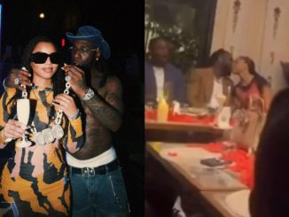 Singer Burna Boy & his U.S. lover, Chloe Bailey share kiss during special dinner