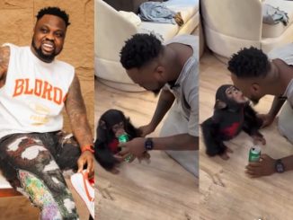 Video of Egungun of Lagos kissing his pet monkey goes viral