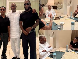 Billionaire Femi Otedola hosts Wizkid & Burna Boy at his residence