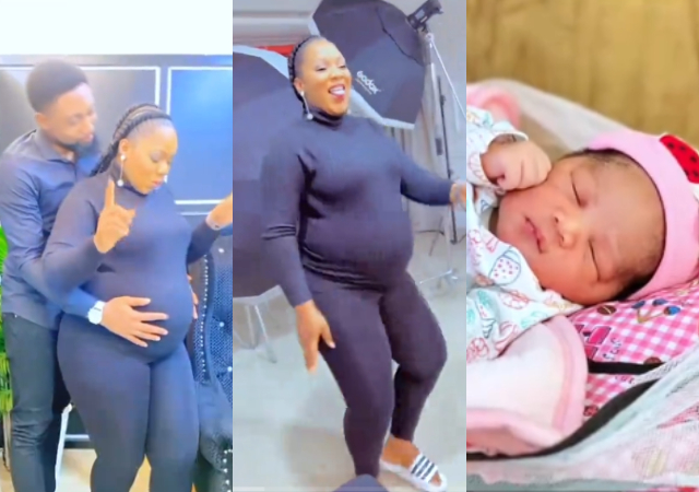 Hallelujah Challenge: Lady who danced with fake baby bump welcomes baby
