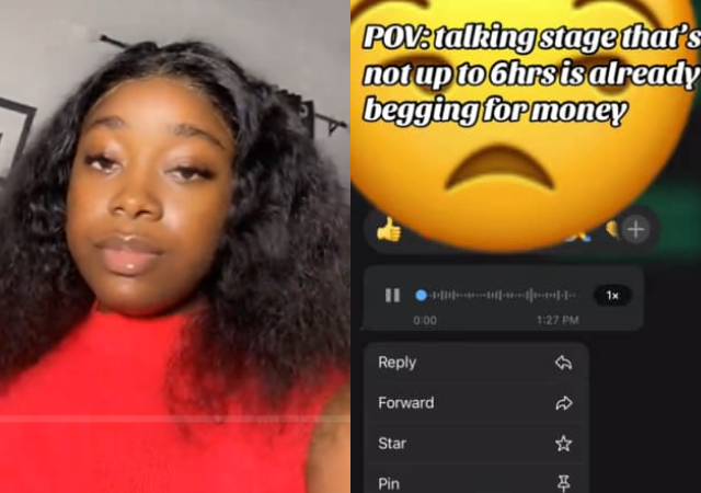 Nigerian lady cries out as talking stage begs her for ₦2k or ₦1,500 just 6 hours after they met