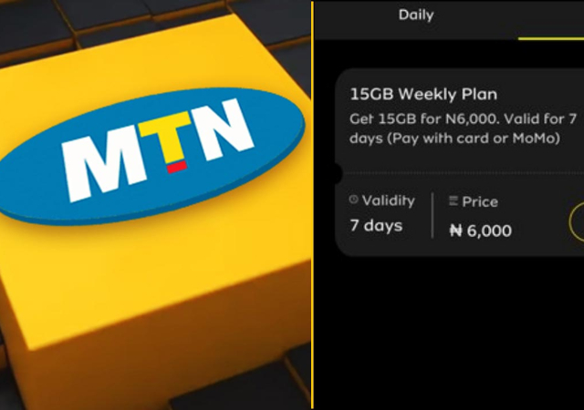 Nigerians reacts as MTN increases data cost of 15GB from N2K to N6K