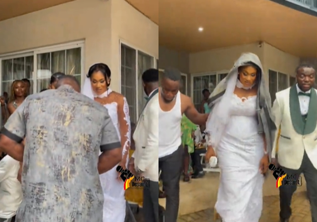 MC goes viral for removing his shirt to protect bride from rain